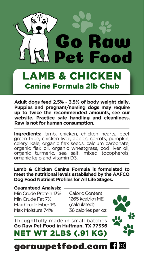 Lamb & Chicken Raw Dog Food