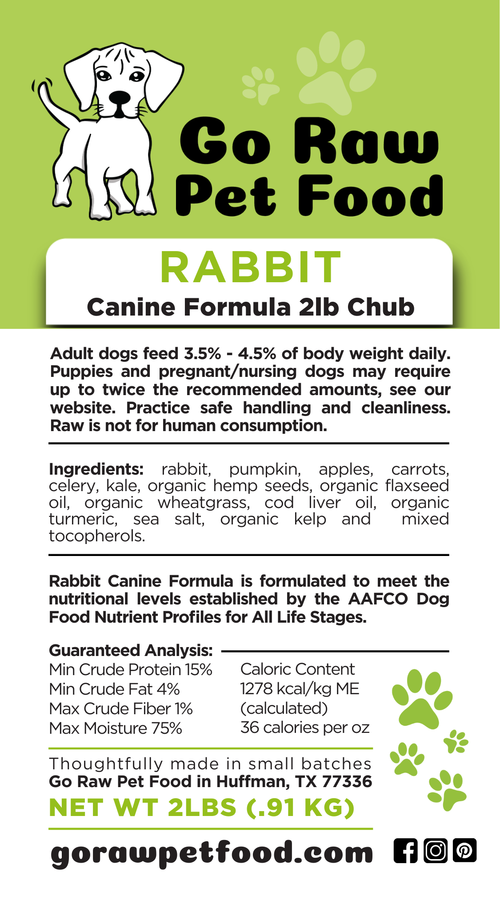 Go Raw Pet Food Rabbit Raw 2