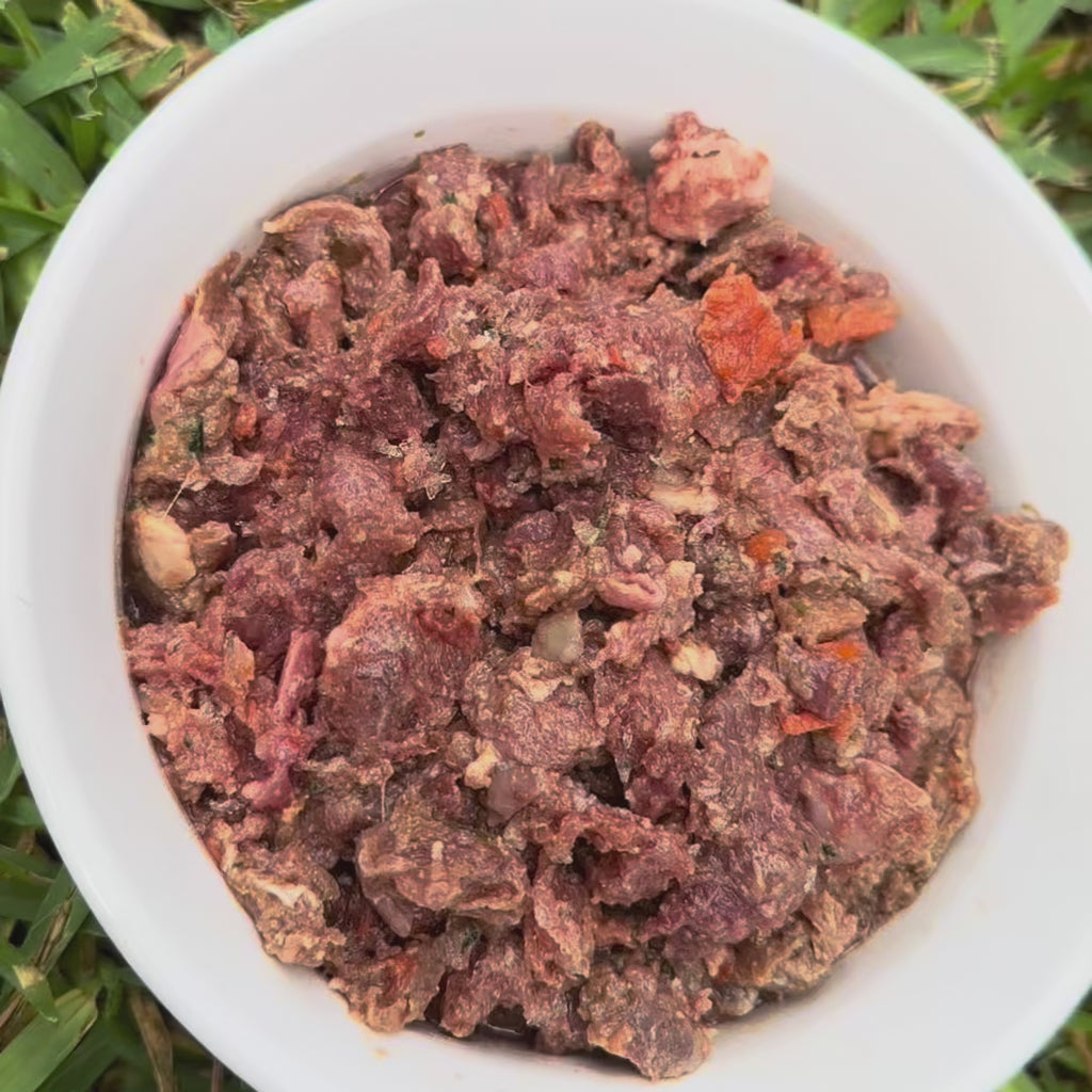 Venison & Turkey Raw close up