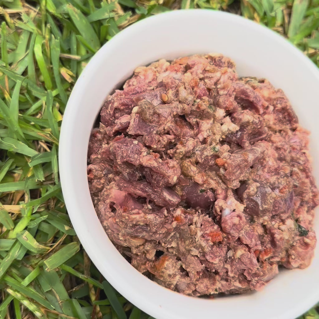 Turkey & Beef Raw close up